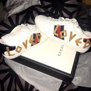 Gucci “New Ace LOVED” Tennis Shoes